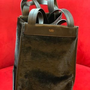 Max Mara Large Reversible Leather & Cashmere Tote